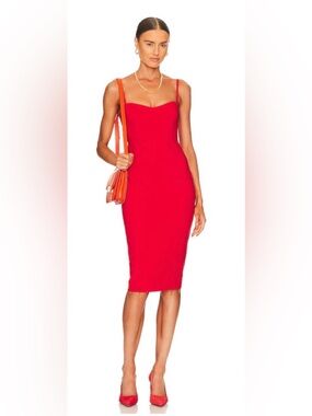NEW Nookie Allure Midi Dress in Cherry Size Small  REVOLVE MSRP $219 NWT